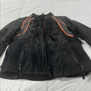 Harley-Davidson Black Jacket with Orange Trim